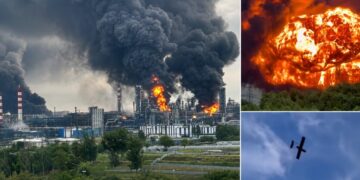 Украинские дроны прорвали ПВО Москвы и второй раз за неделю ударили по НПЗ: видео