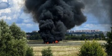 У підмосков'ї впав військовий літак, попередньо найсучасніший російський винищувач Су-57