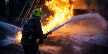 Огонь на промышленном объекте: россияне атаковали Полтавскую область. ФОТО